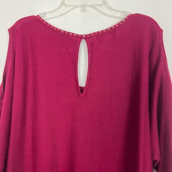 Attention Plus Women's Cold Shoulder Pink Sweater Top Size 3X - Picture 7 of 11